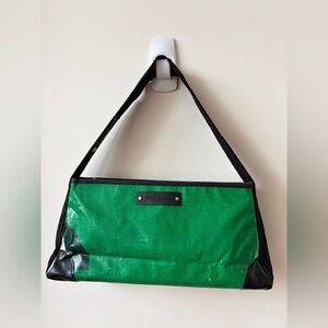 Vy & Elle Upcycled Billboard Vinyl Cache shoulder handbag